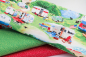 Preview: Designerbaumwollstoff Spring Campground Green (10 cm)